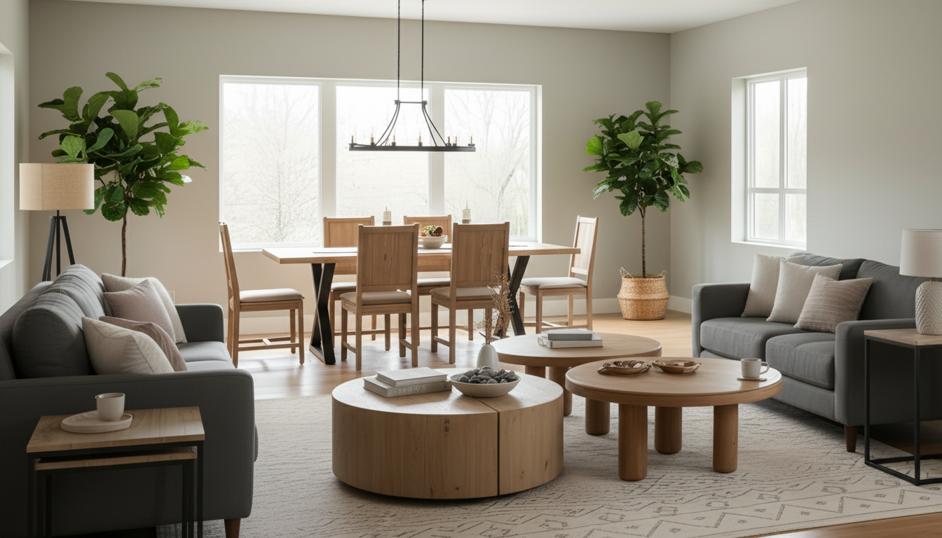 Acacia Studio Collection featuring modern handcrafted Acacia wood furniture by Urbis Concepts.