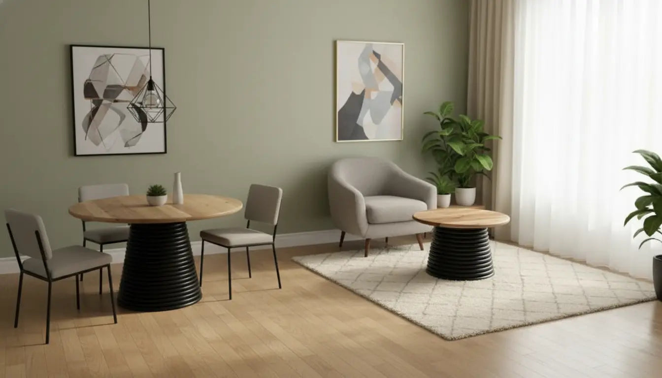 Strata Collection modern layered solid-wood furniture by Urbis Concepts.