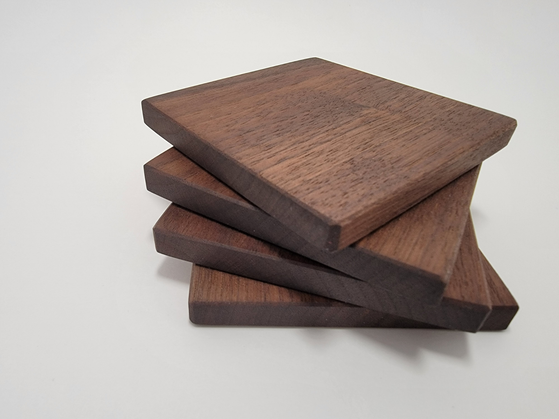 Black Walnut Drink Square Coasters, 1 Pcs Wood Coasters Set, 100% Natural  and Organic Dinner Decor Centerpiece for Home Office Table(Groove) 