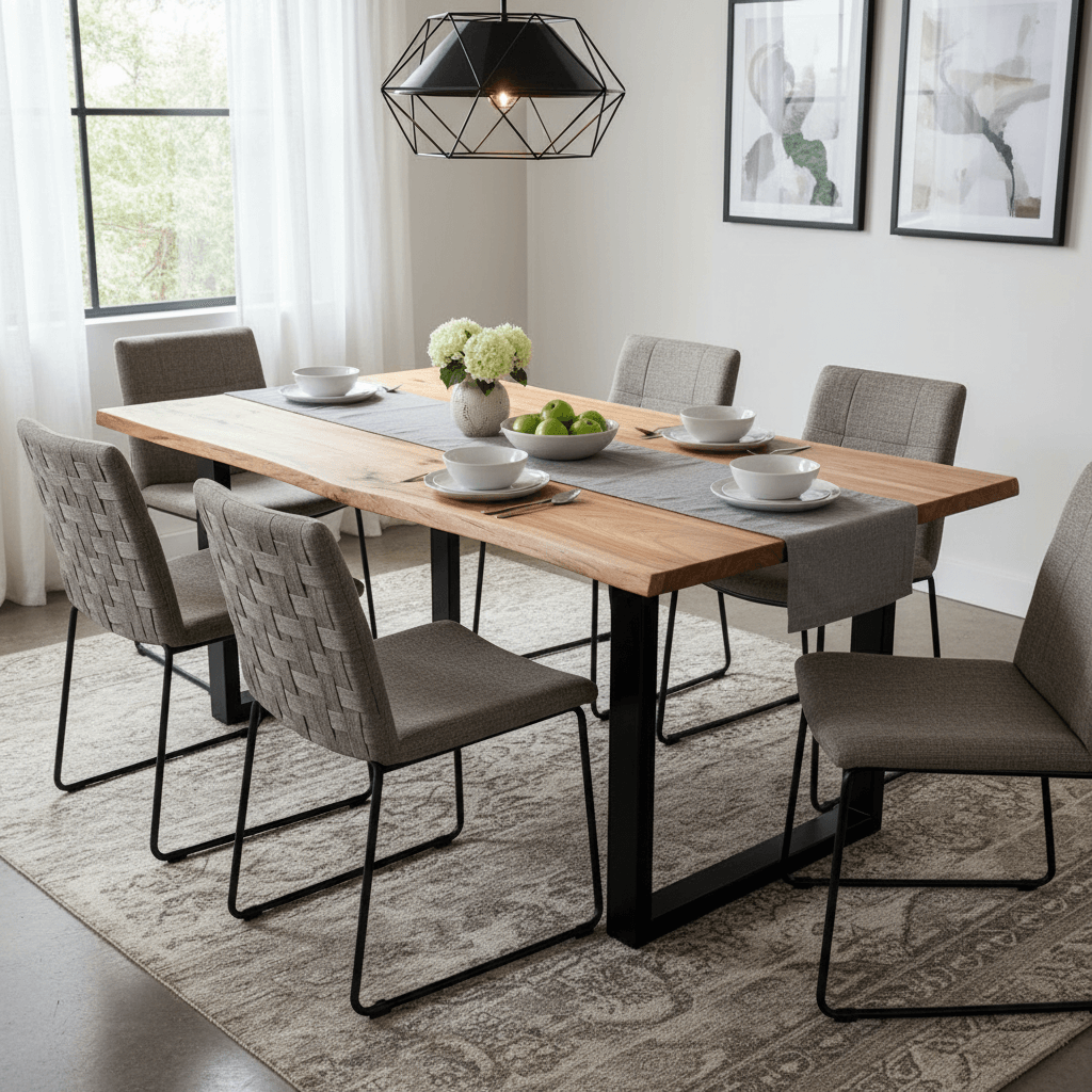 acacia live edge dining table