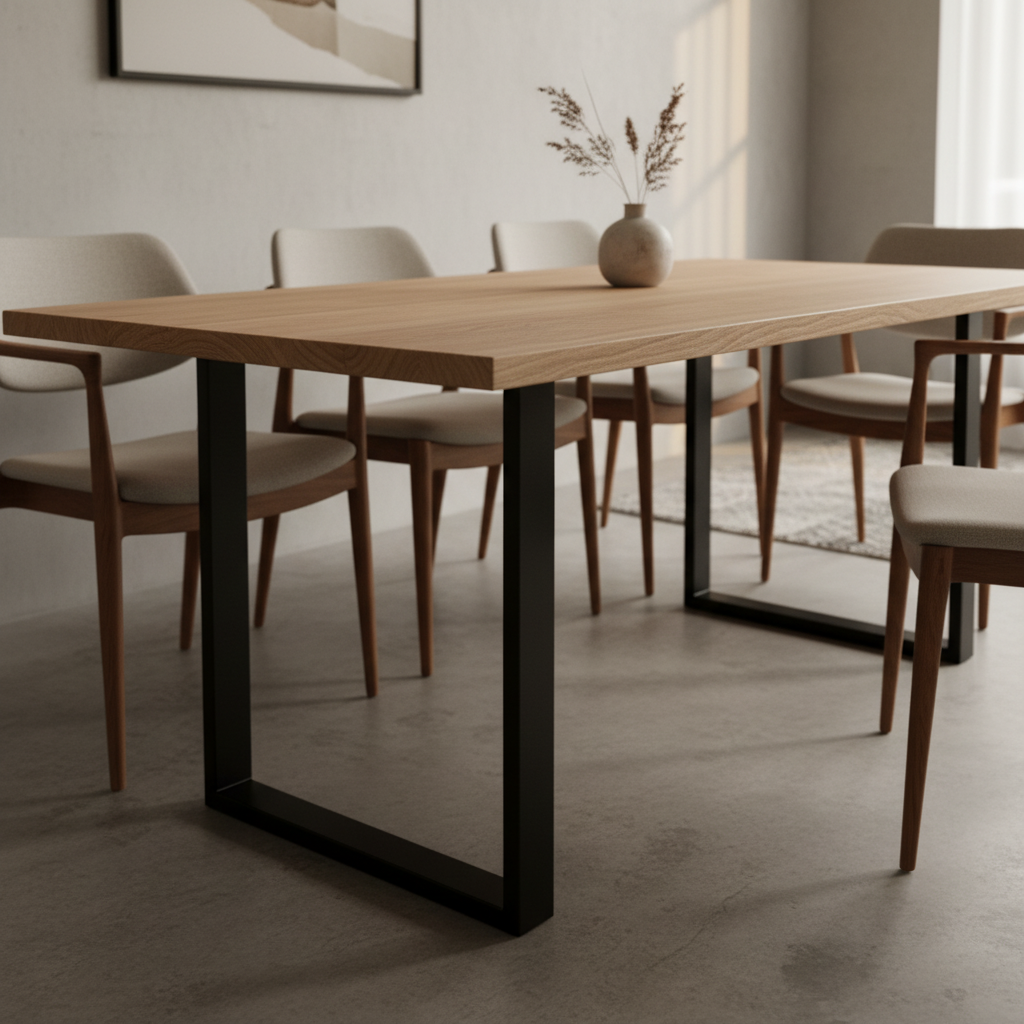 Acacia Studio Live Edge Dining Table — 72″ (Dune)