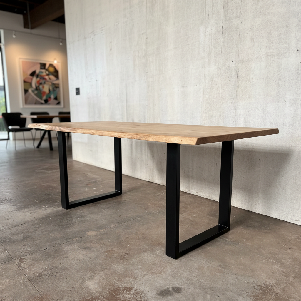 Acacia Studio Live Edge Dining Table — 72″ (Dune)