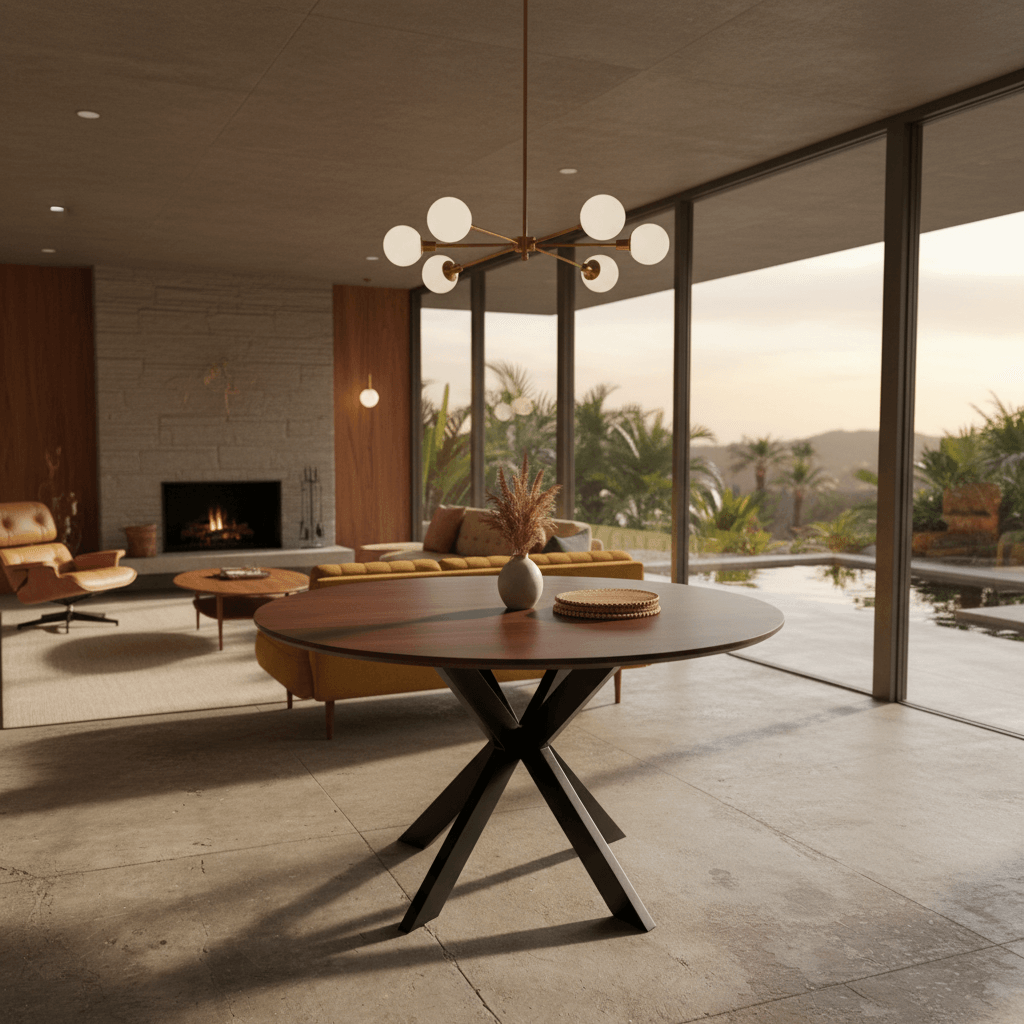 Hardwood Round Dining Table - Urbis Conceptd