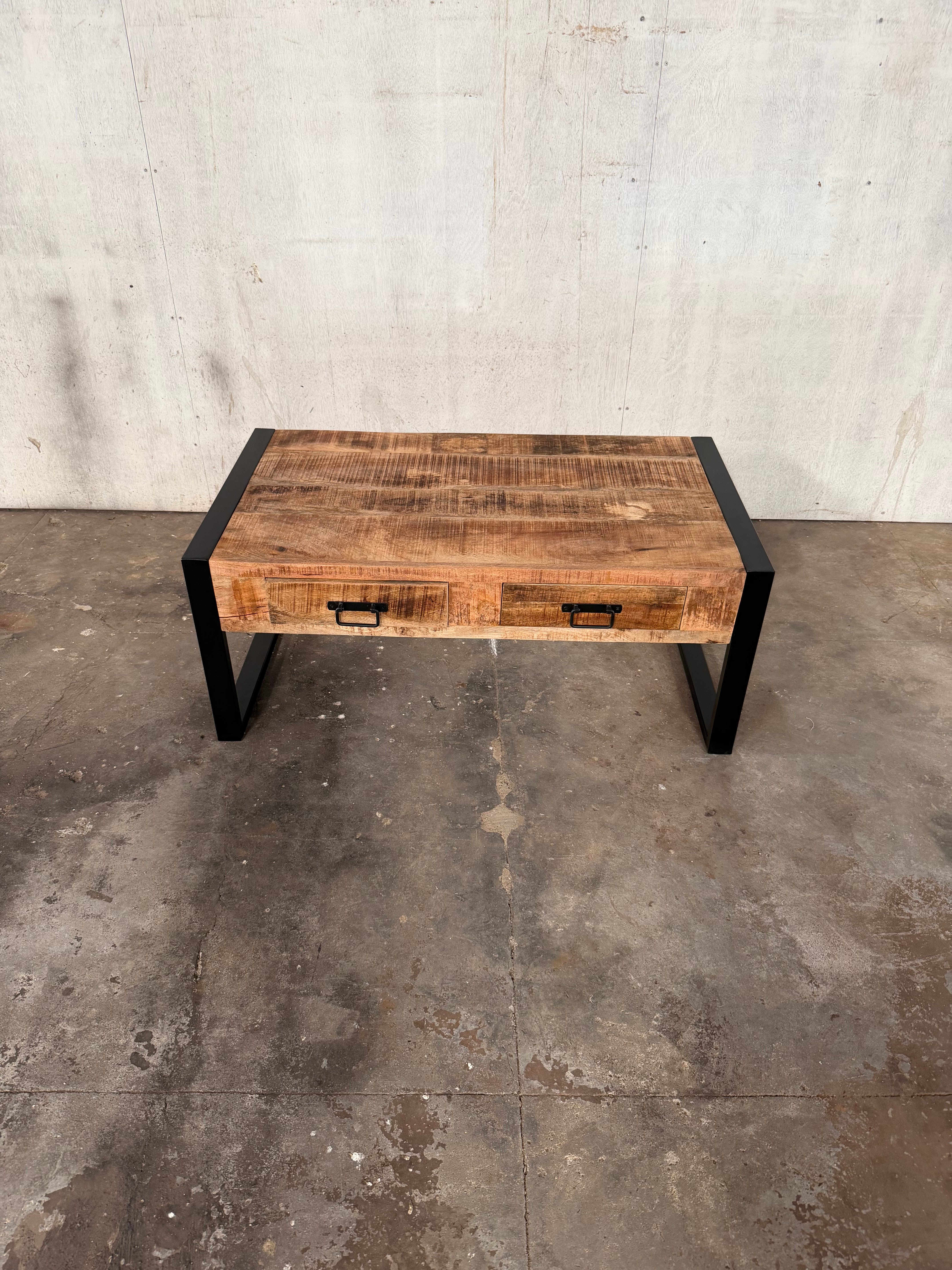Marwar Loft Coffee Table — Double Drawer — 43″ (Lightwash)