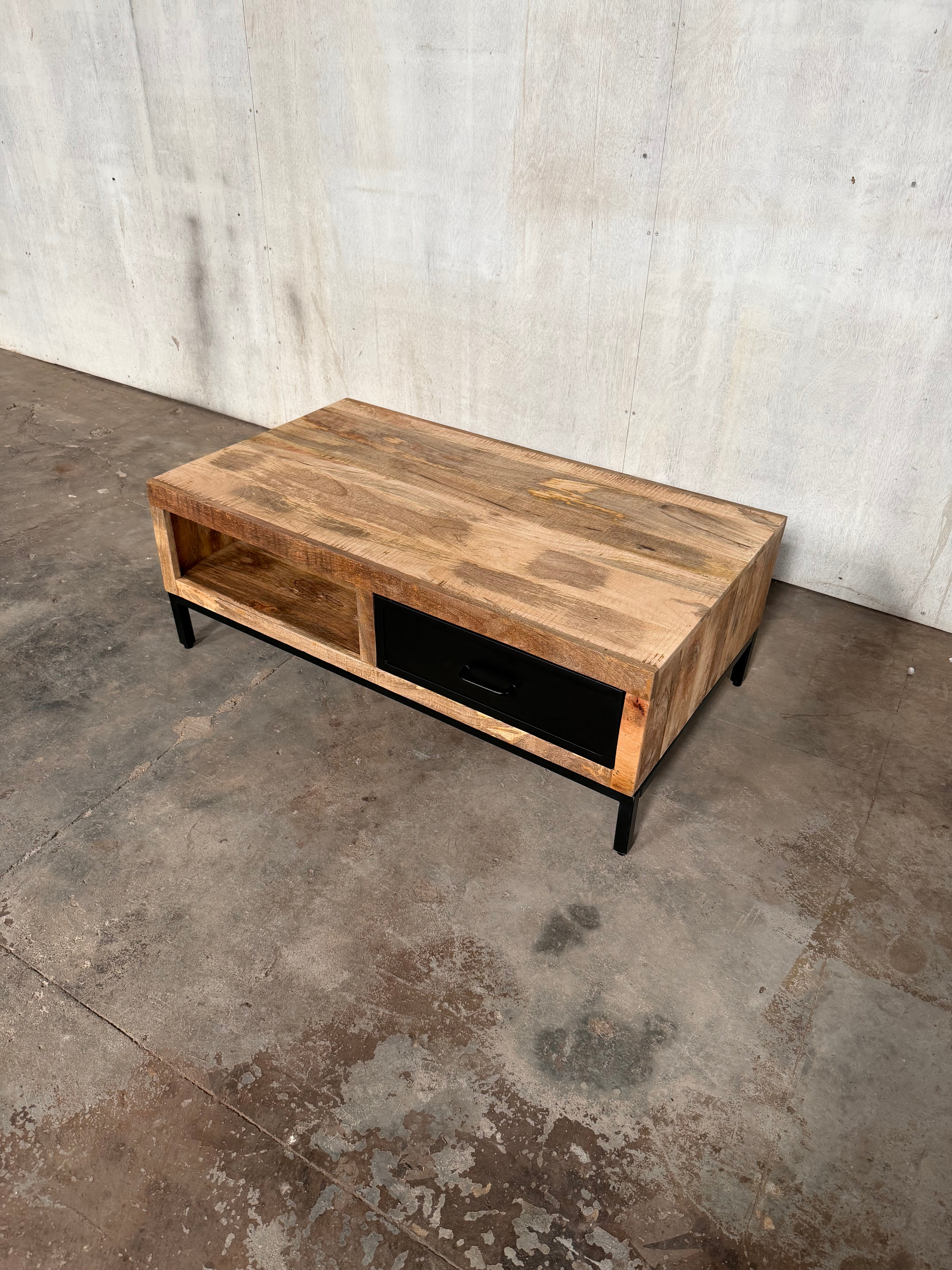 Marwar Loft Coffee Table — Open Shelf — 43″ (Lightwash)