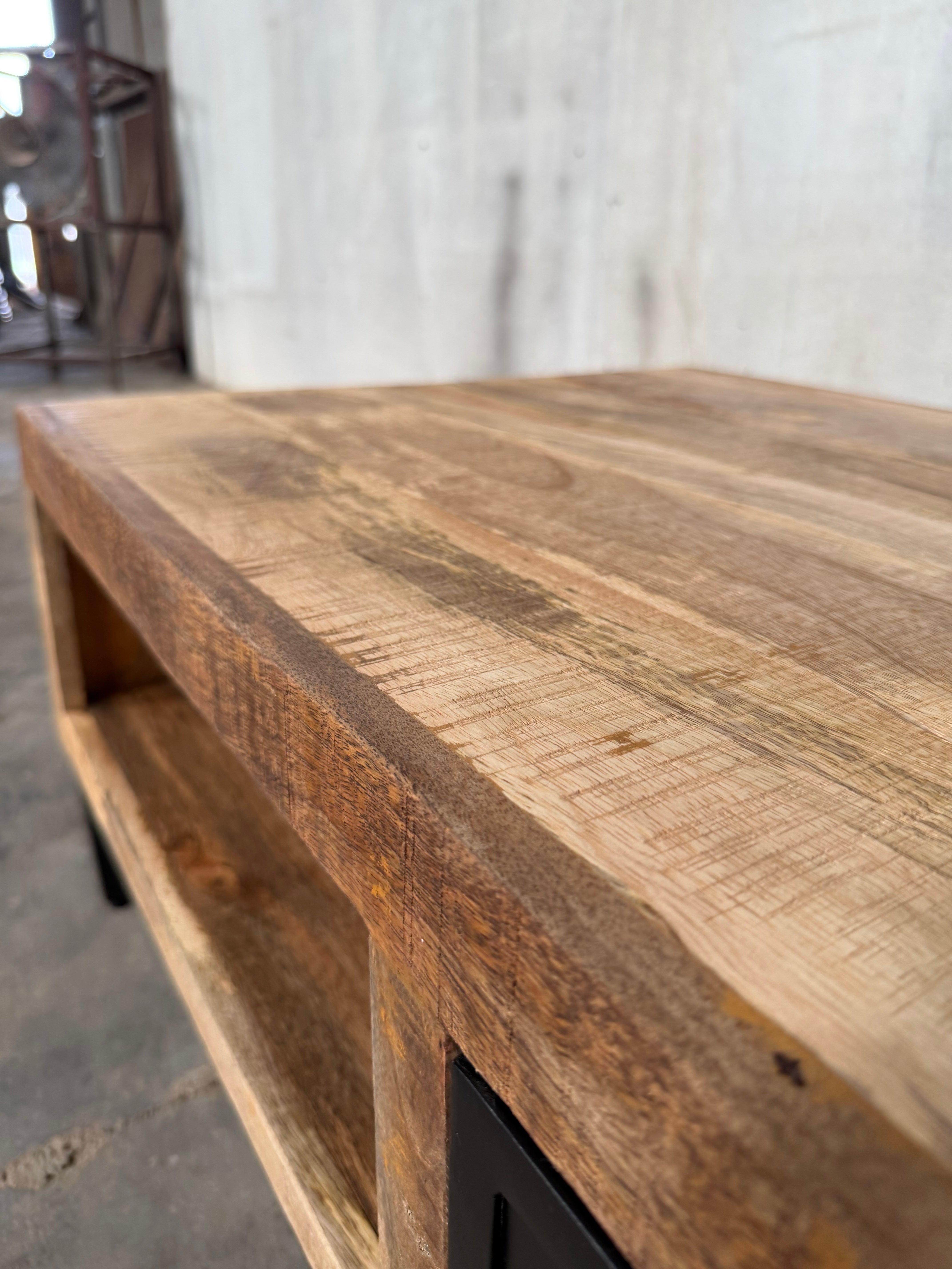 Marwar Loft Coffee Table — Open Shelf — 43″ (Lightwash)