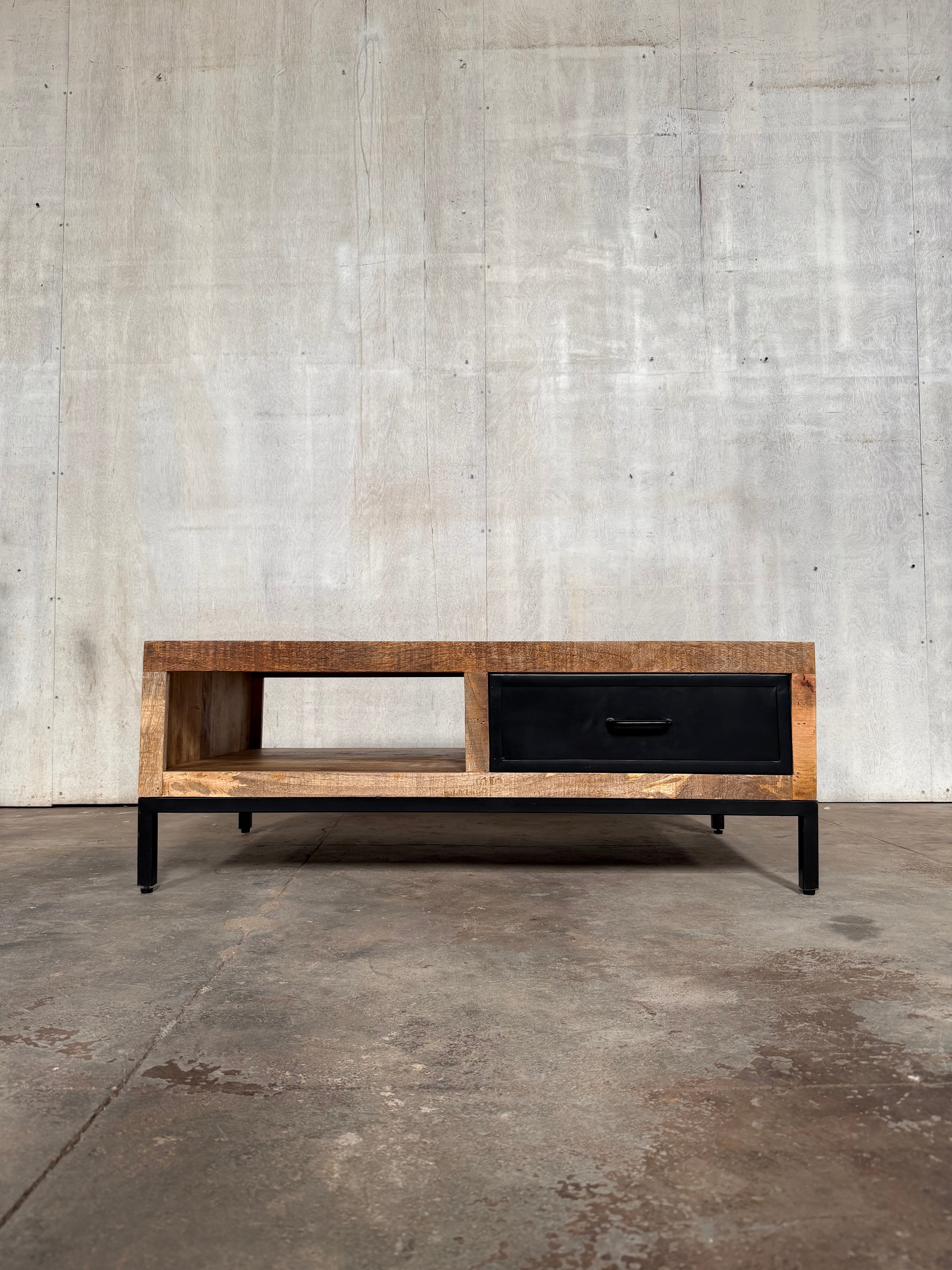 Marwar Loft Coffee Table — Open Shelf — 43″ (Lightwash)
