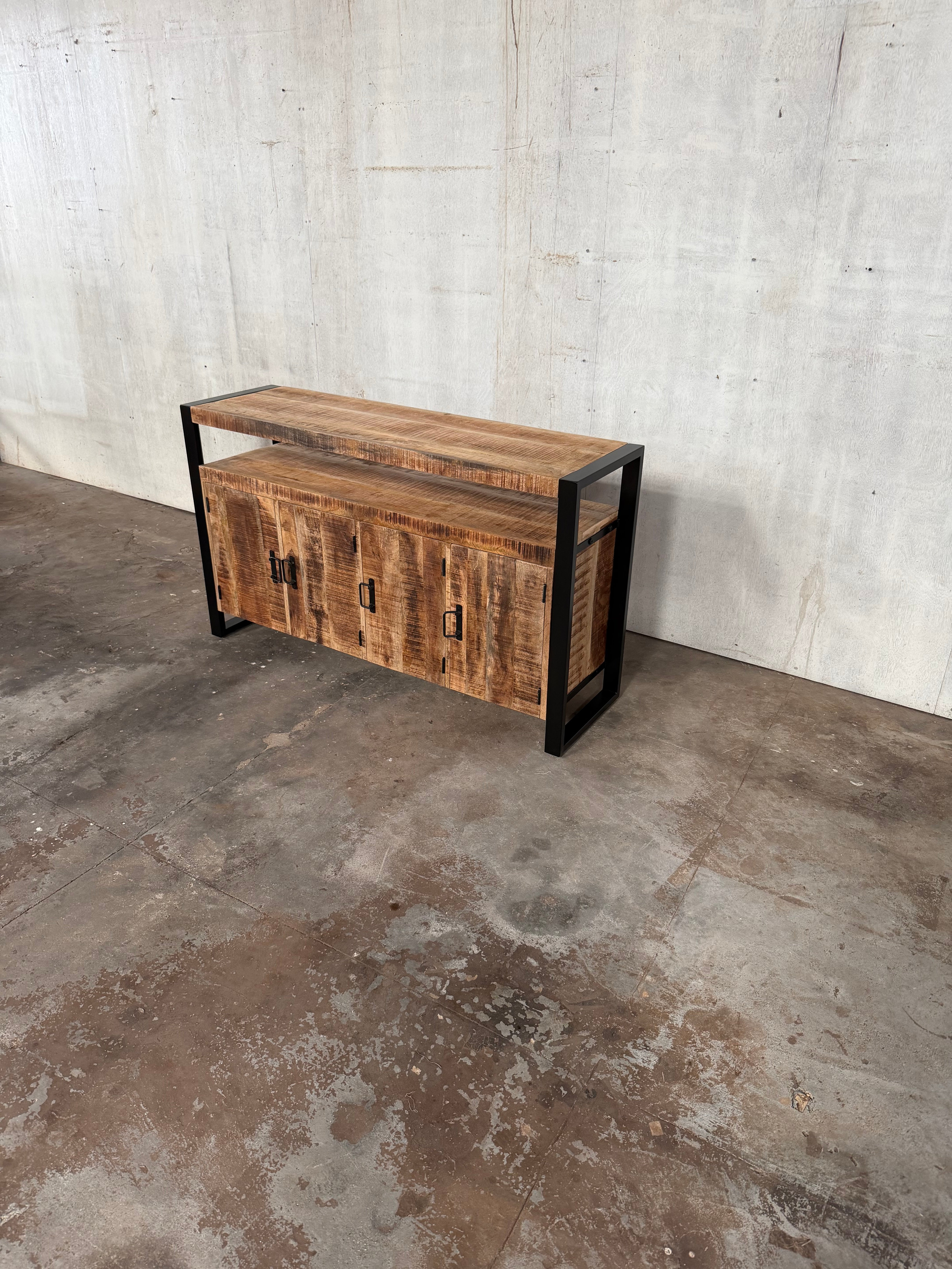 Marwar Loft Dresser — Open Shelf — 55″ (Lightwash)