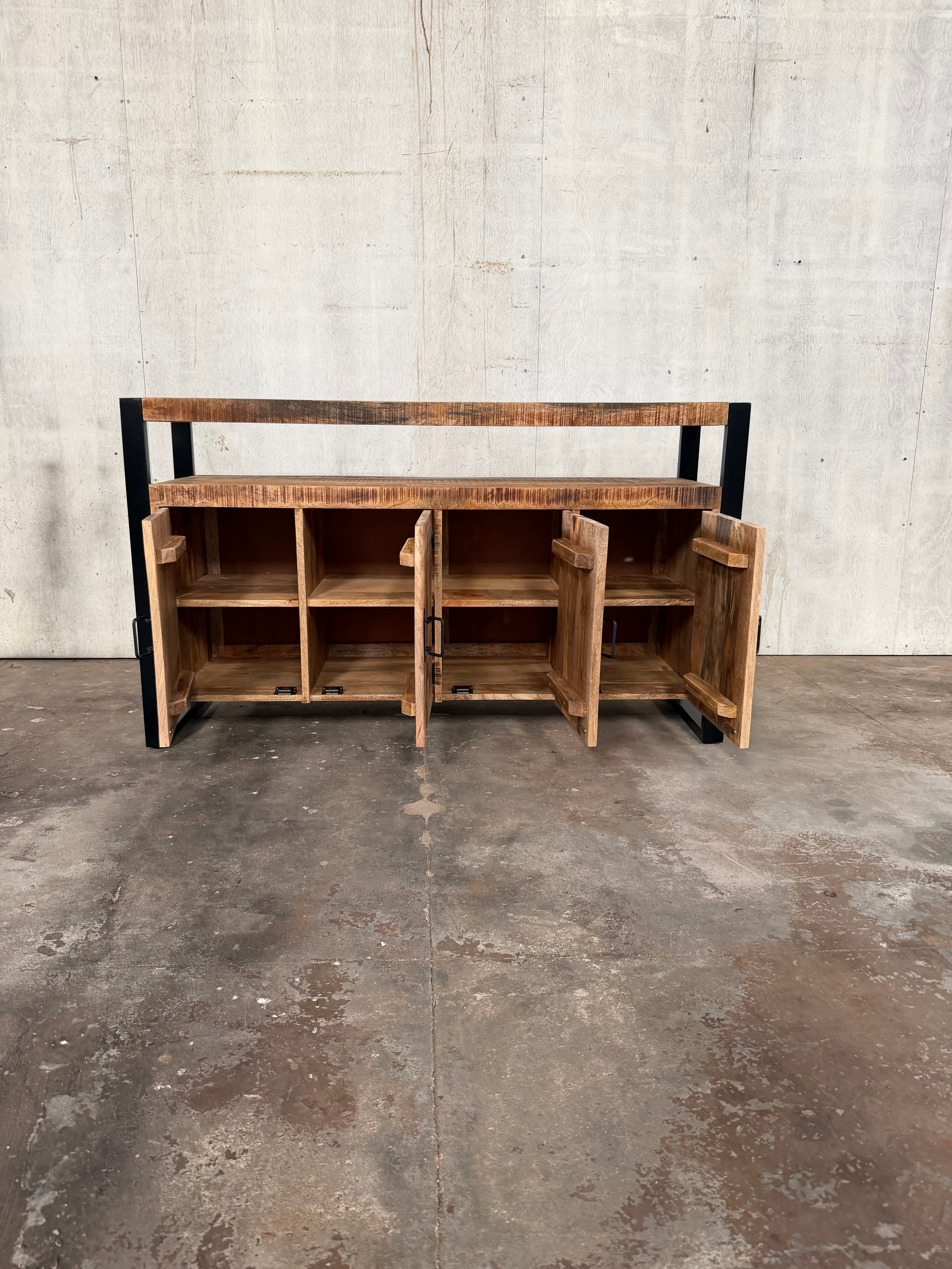 Marwar Loft Dresser — Open Shelf — 55″ (Lightwash)