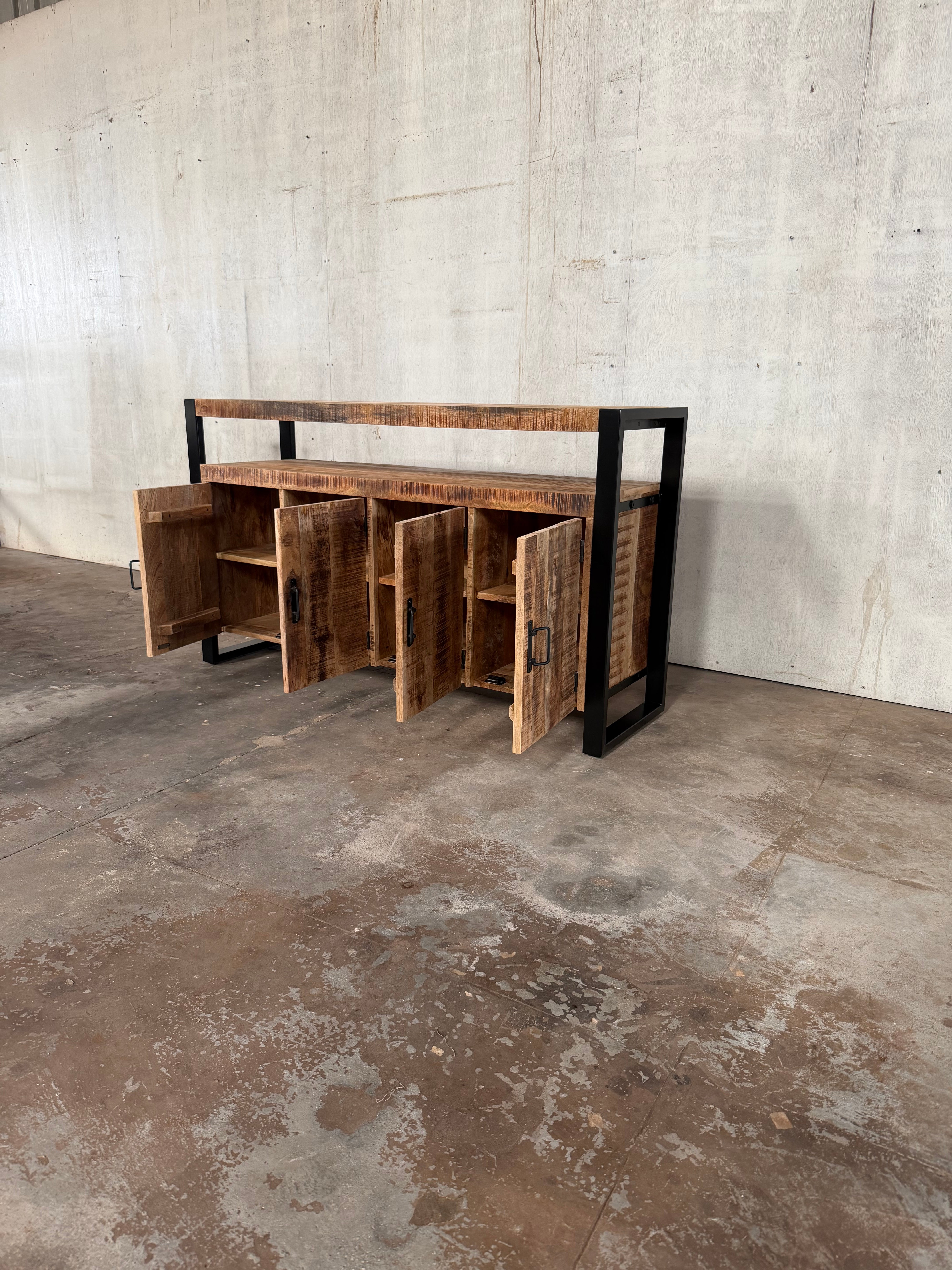 Marwar Loft Dresser — Open Shelf — 55″ (Lightwash)