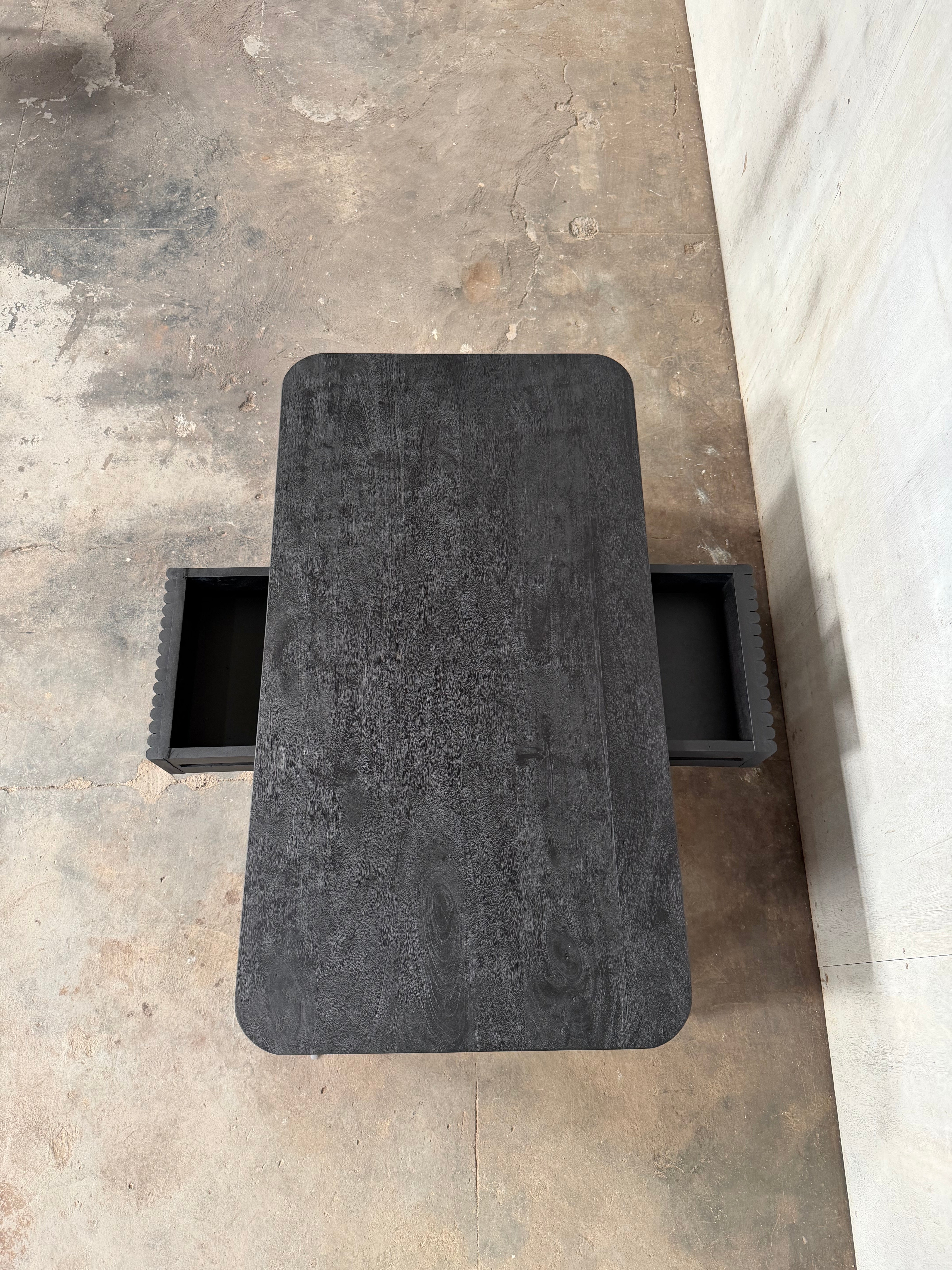 Stria Coffee Table — 43″ (Black Sand)