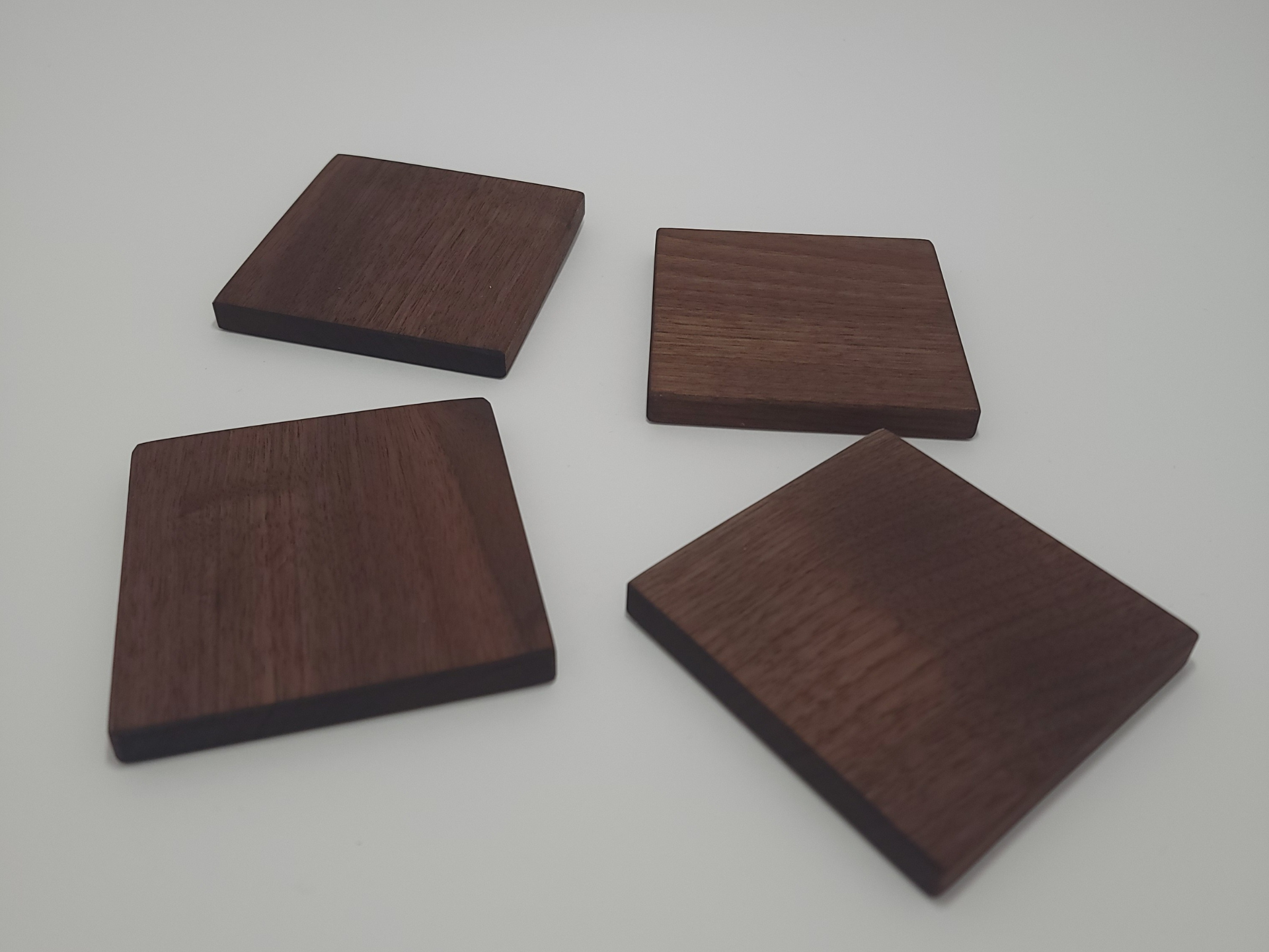 Black Walnut Wood Coasters - Set of 4