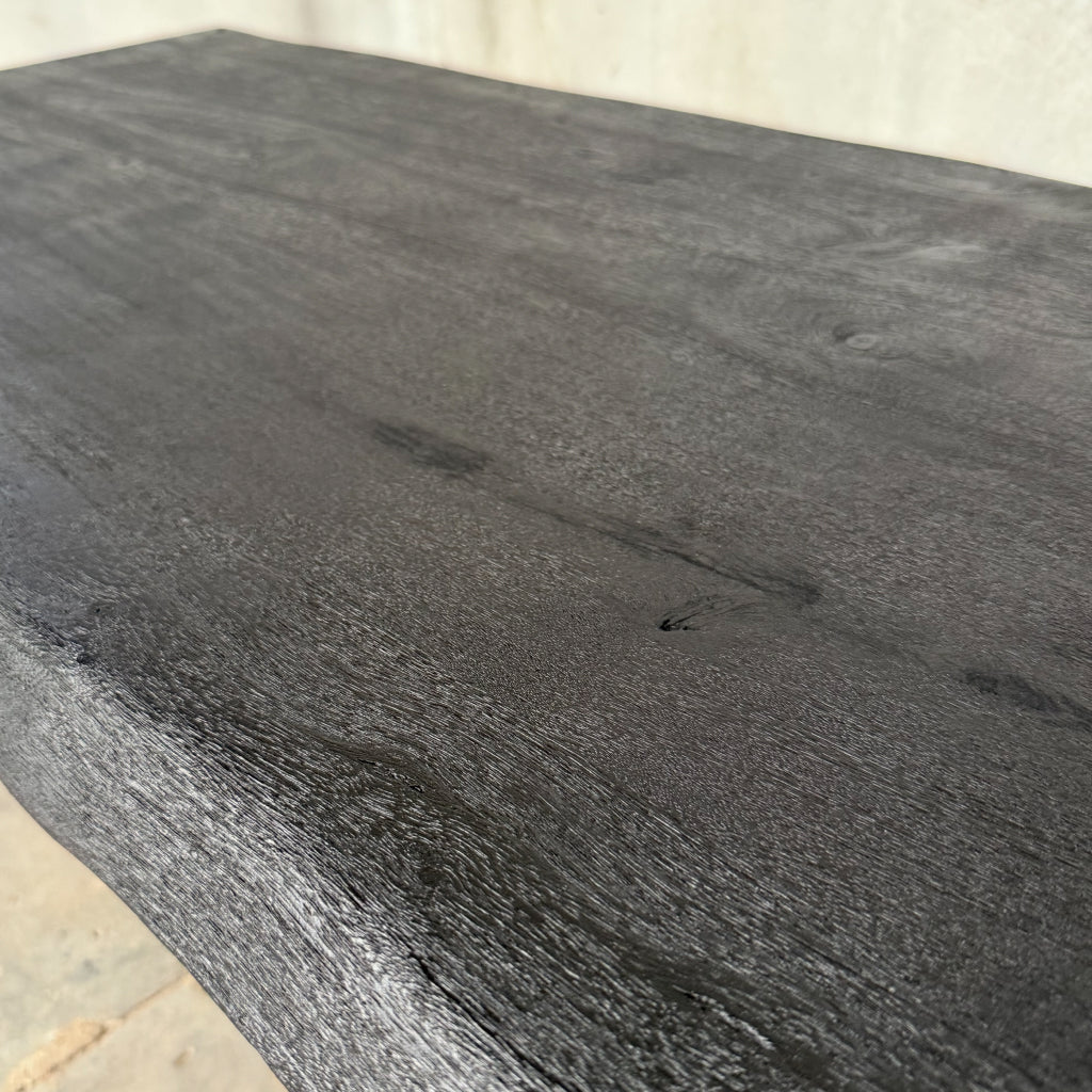 Acacia Studio Live Edge Coffee Table — 43″ (Black Sand)