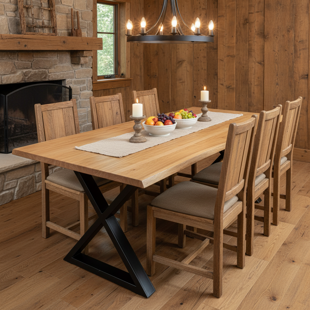 Acacia Studio Live Edge Dining Table — 72″ (Dune)