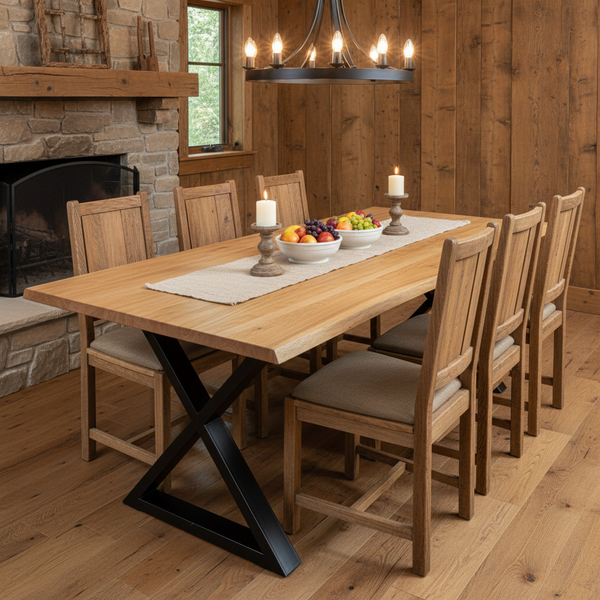 Acacia Studio Live Edge Dining Table — 72″ (Dune)