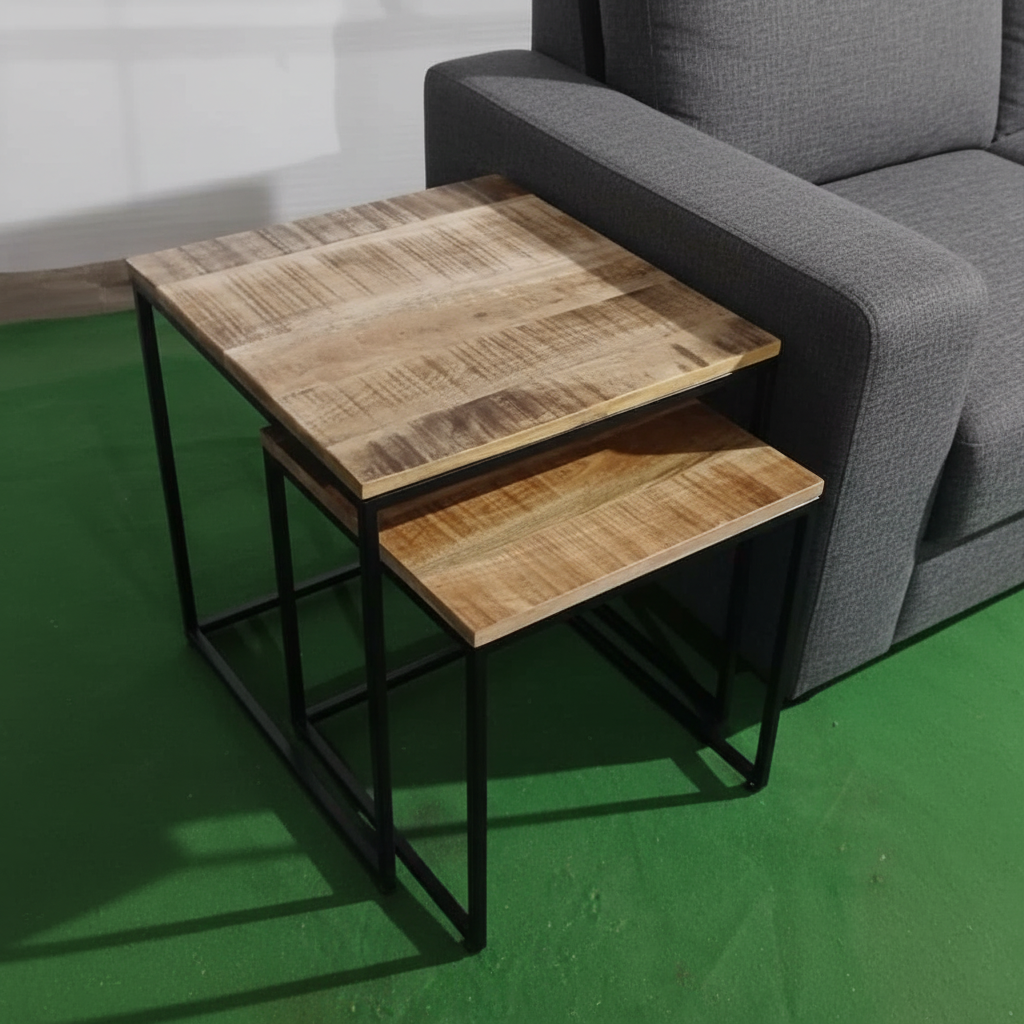 Acacia Studio Nesting Side Tables — Set of 2 (Dune)