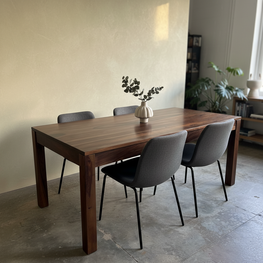 Aravalli Straight Edge Dining Table — 72″ (Canyon Walnut)