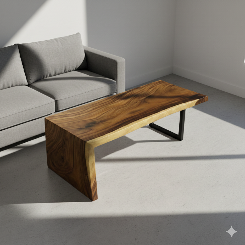 Parota Live Edge Waterfall Coffee Table