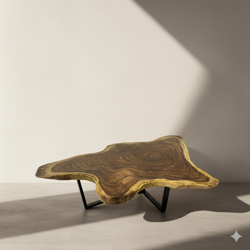 Parota Live Edge Round Coffee Table