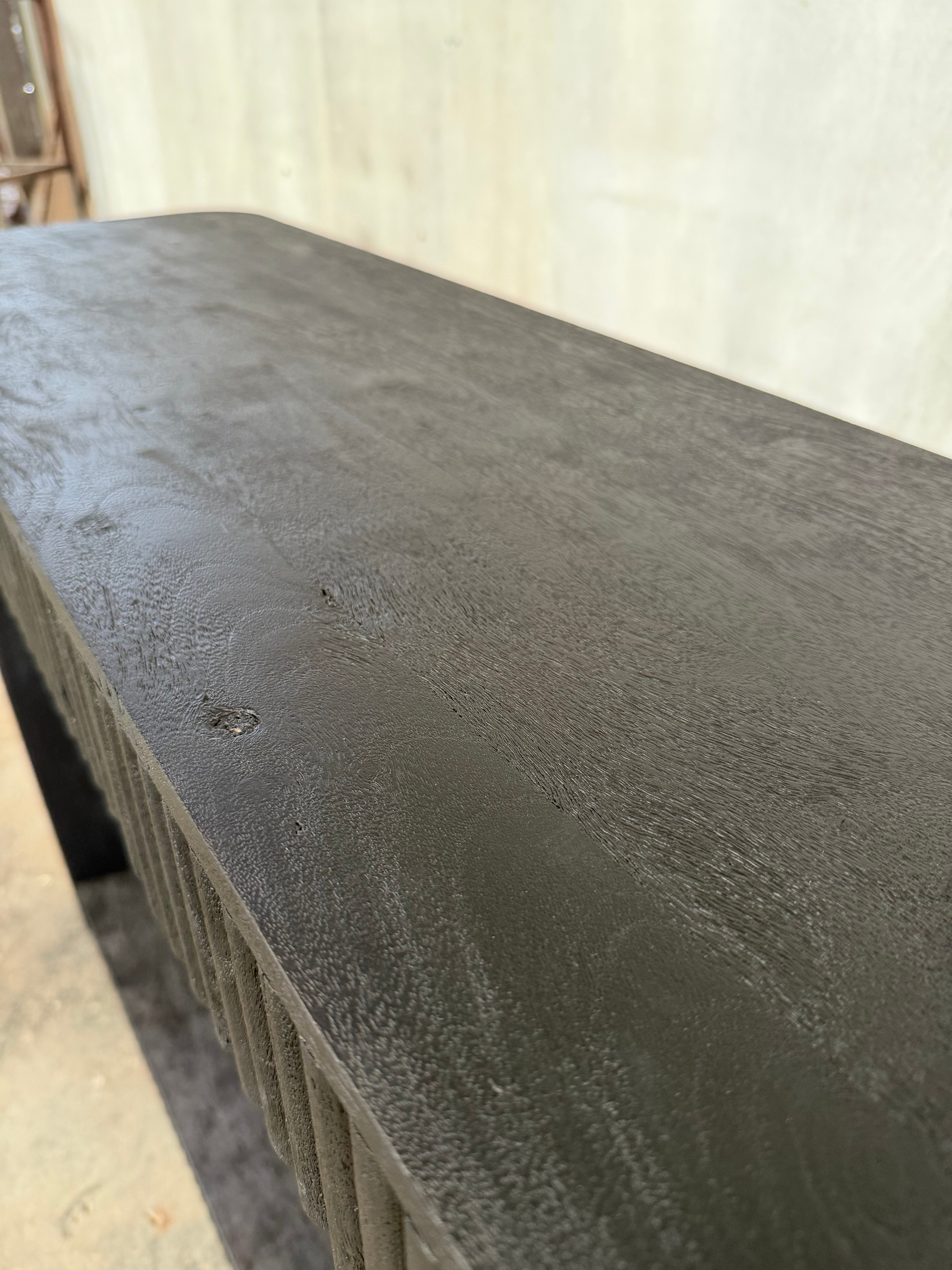 Stria Console Table — 43″ (Black Sand)