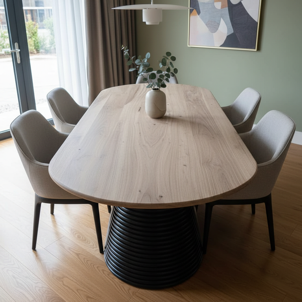 Strata Oval Dining Table — 78″ (Dune)