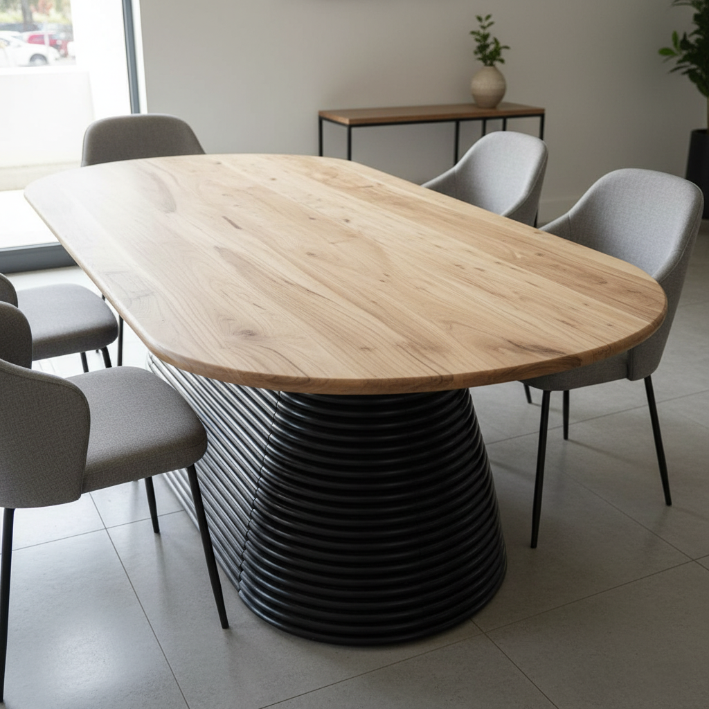 Strata Oval Dining Table — 78″ (Dune)