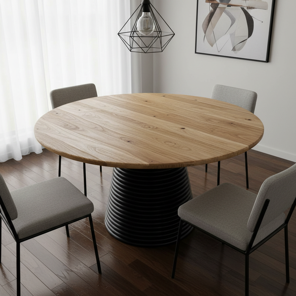 Strata Round Dining Table — 47″ (Dune)