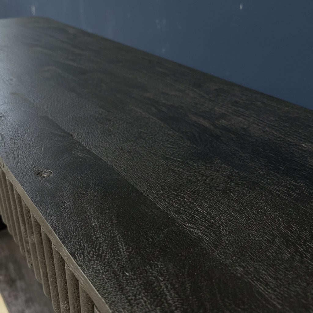 Stria Console Table — 43″ (Black Sand)