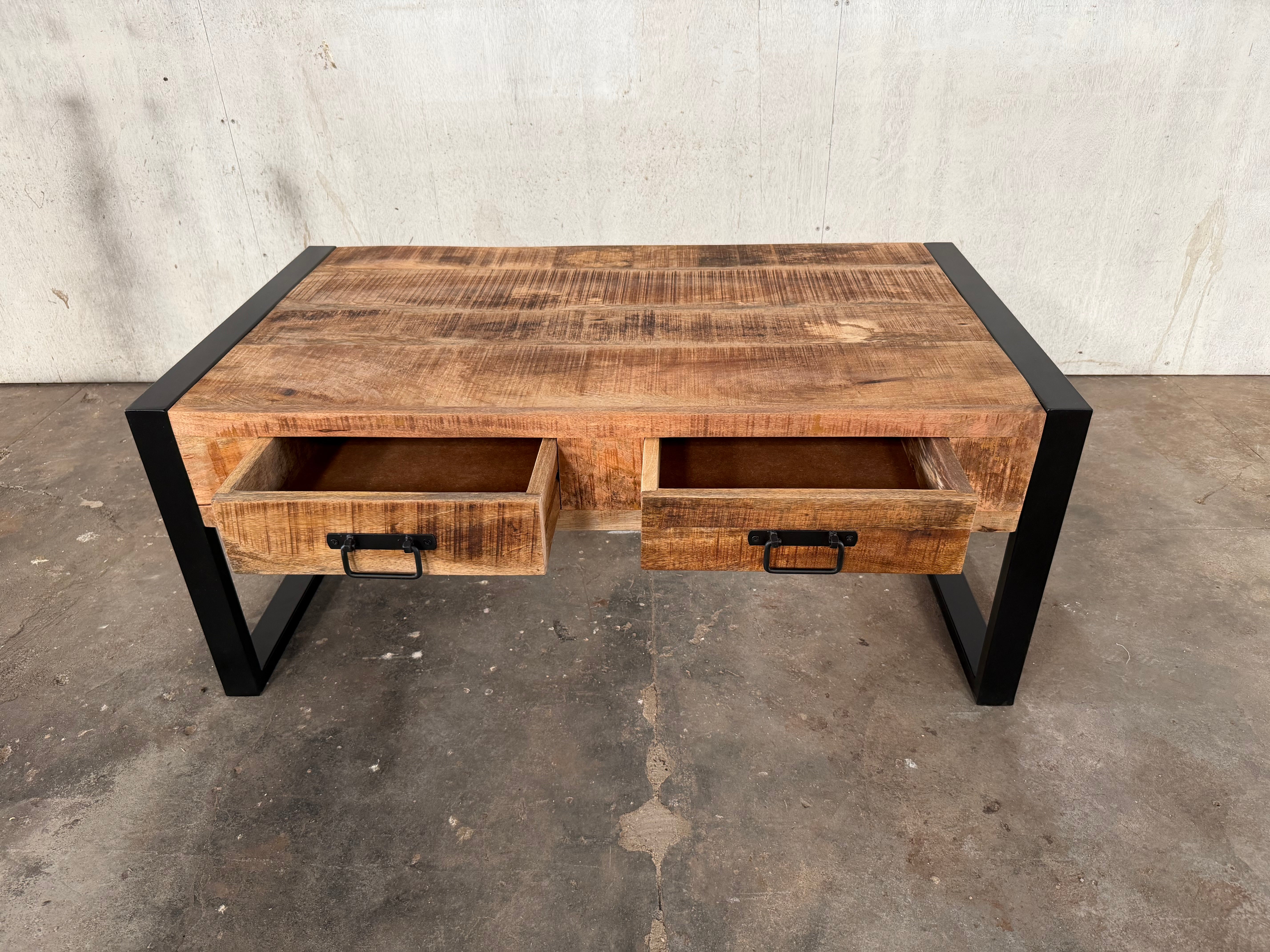 Marwar Loft Coffee Table — Double Drawer — 43″ (Lightwash)