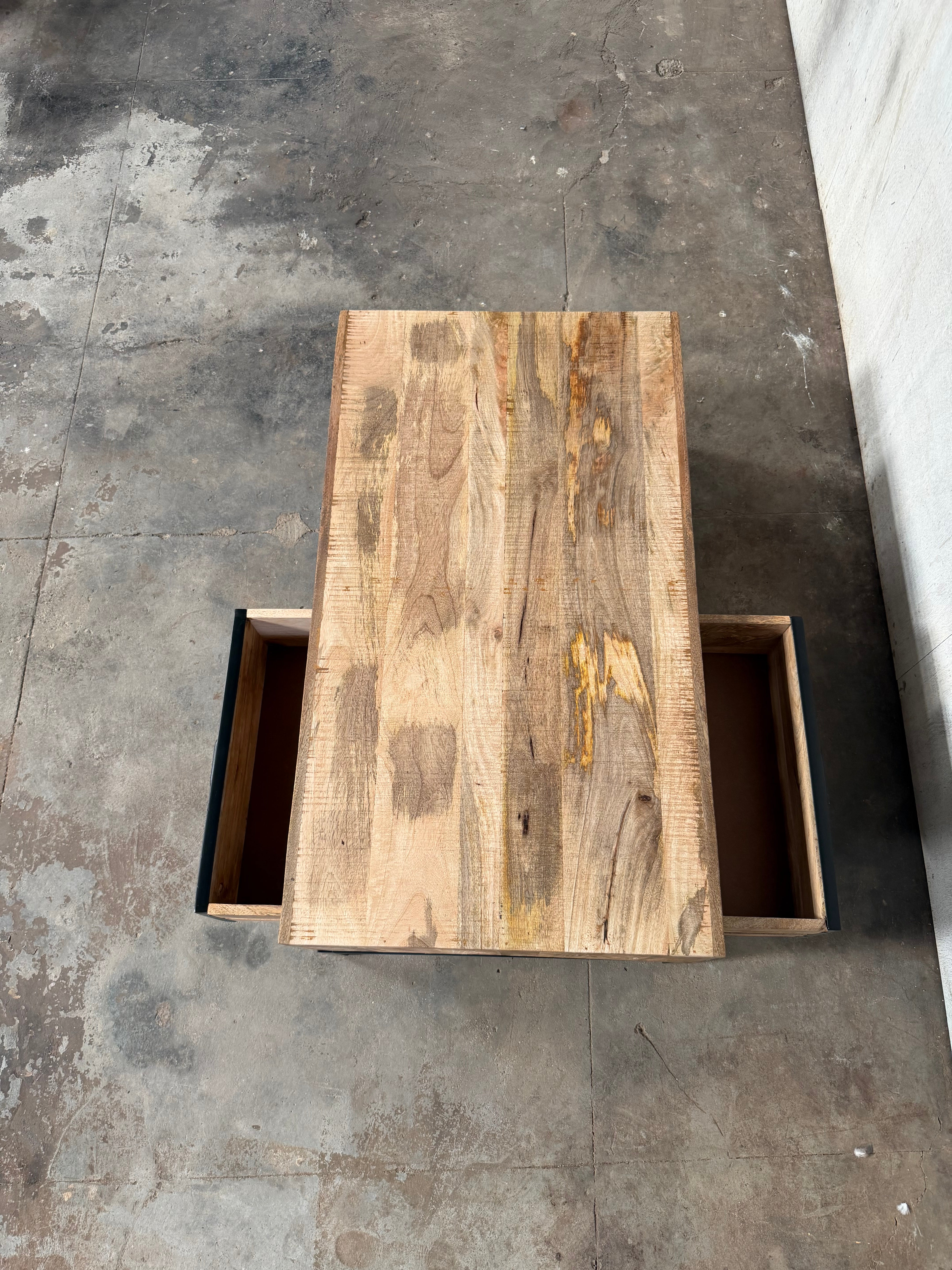 Marwar Loft Coffee Table — Open Shelf — 43″ (Lightwash)