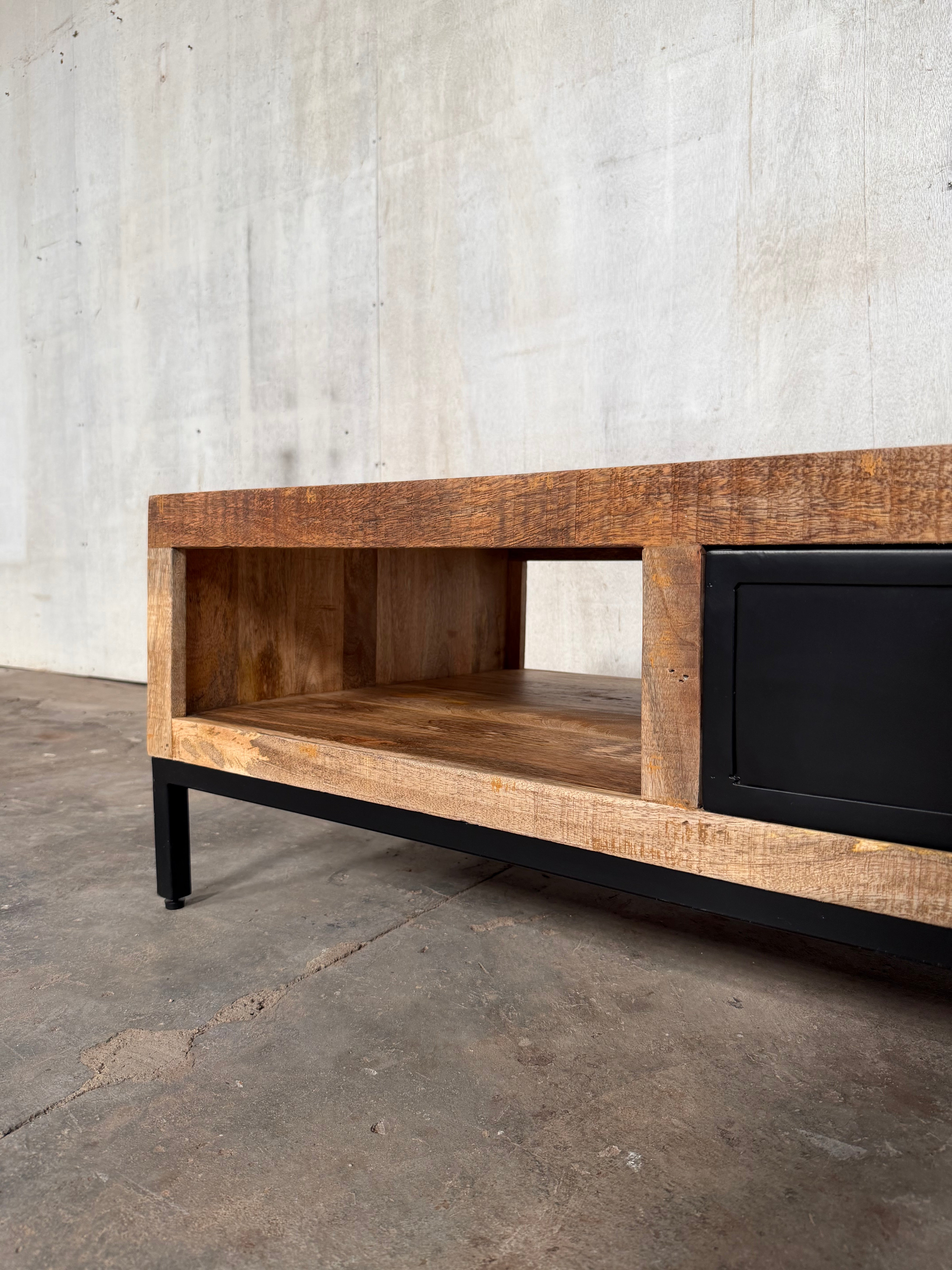Marwar Loft Coffee Table — Open Shelf — 43″ (Lightwash)