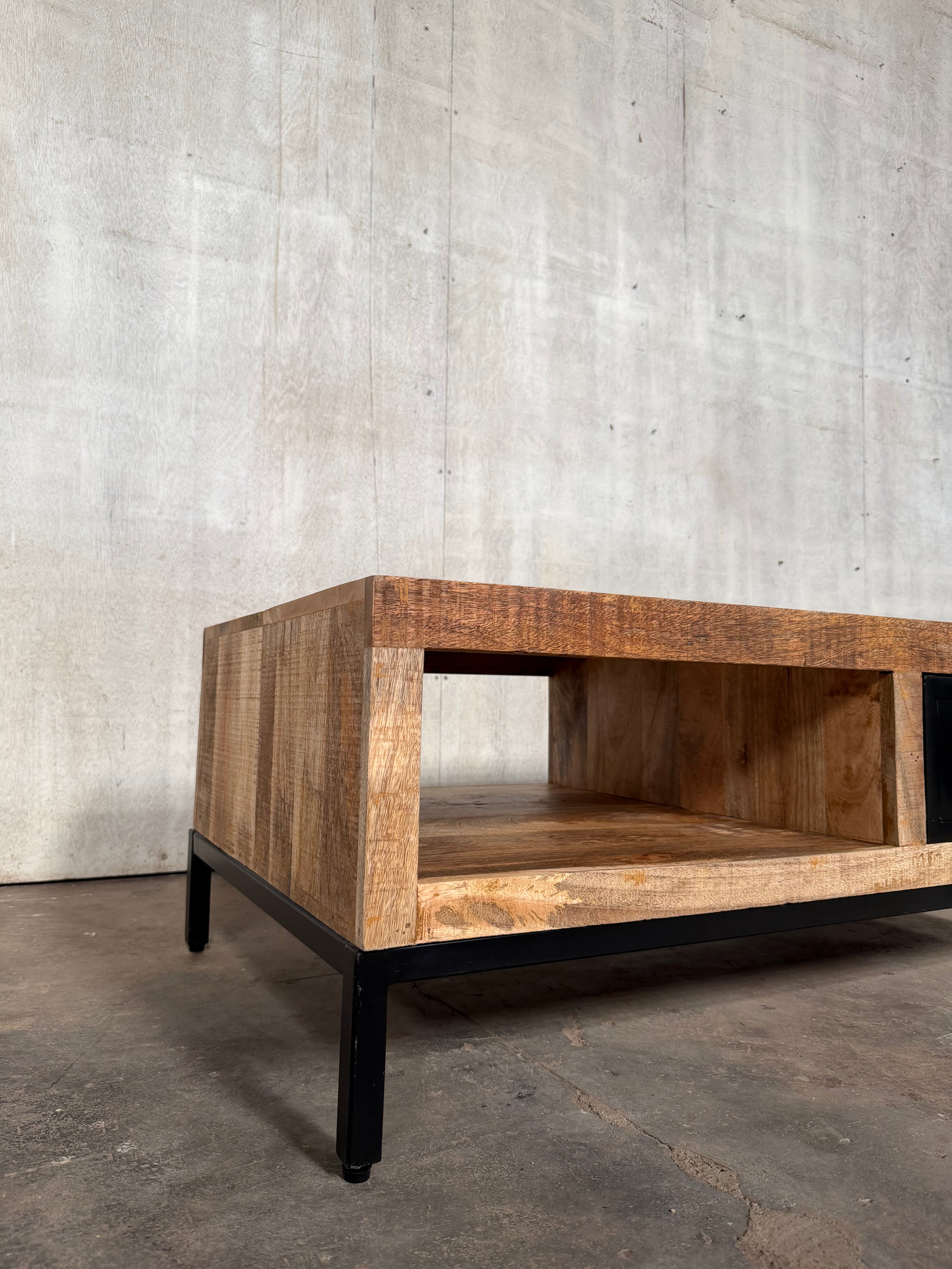 Marwar Loft Coffee Table — Open Shelf — 43″ (Lightwash)
