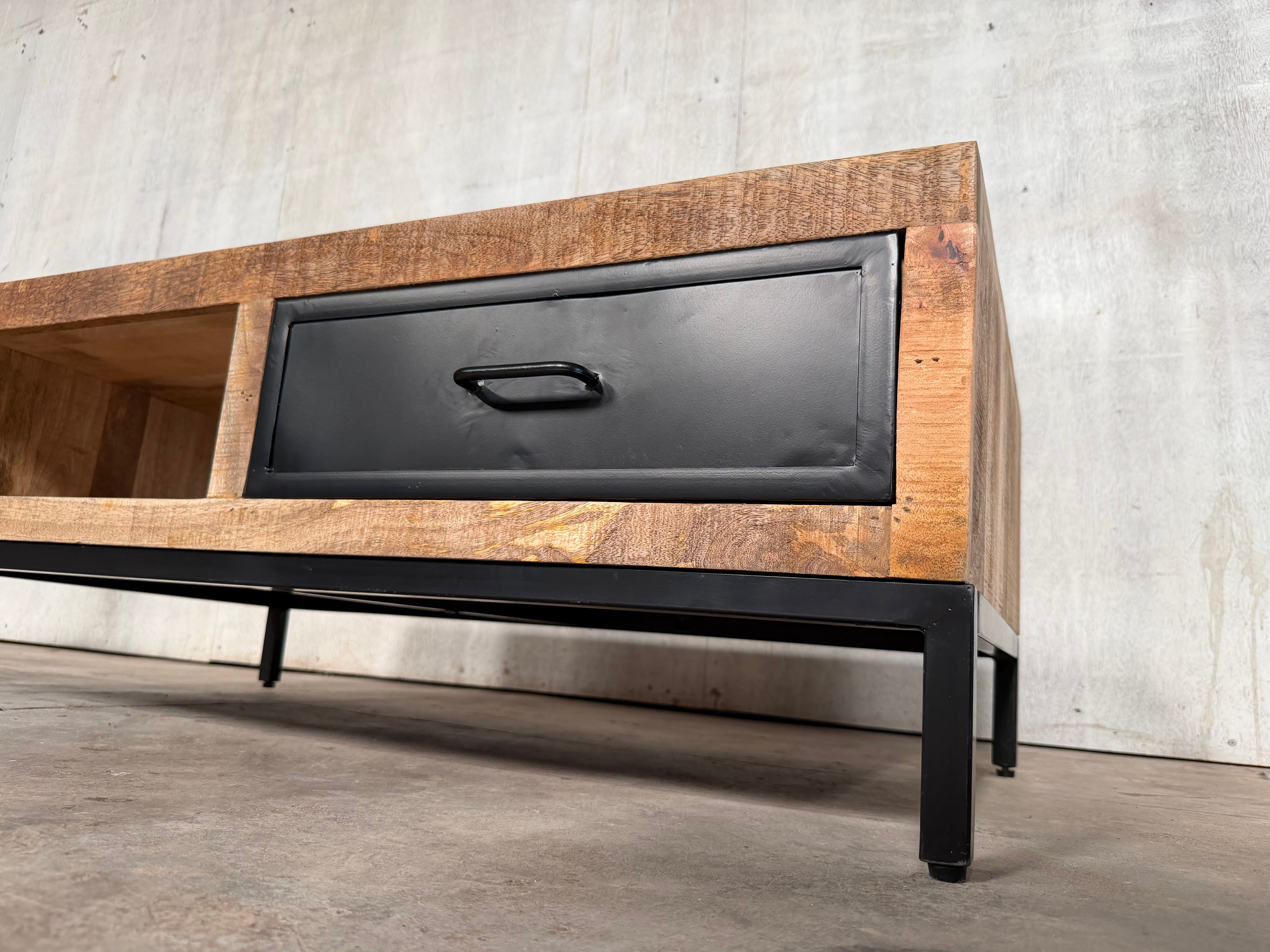 Marwar Loft Coffee Table — Open Shelf — 43″ (Lightwash)
