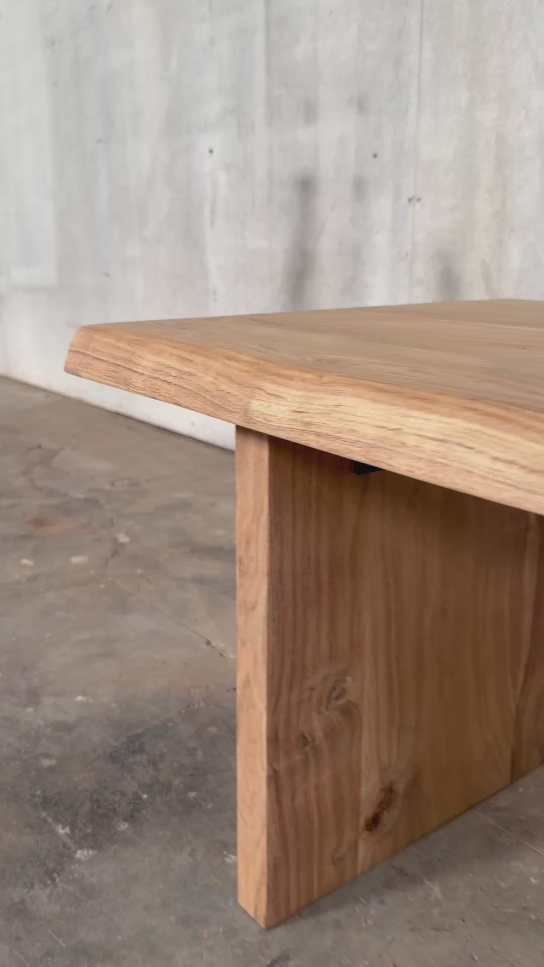 Acacia Studio 43 inch live edge coffee table in dune finish – product overview